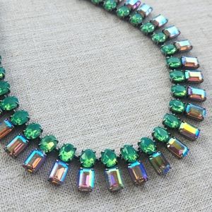 J. Crew Irredecent Stone Infinity Style Necklace ☘️ 💚